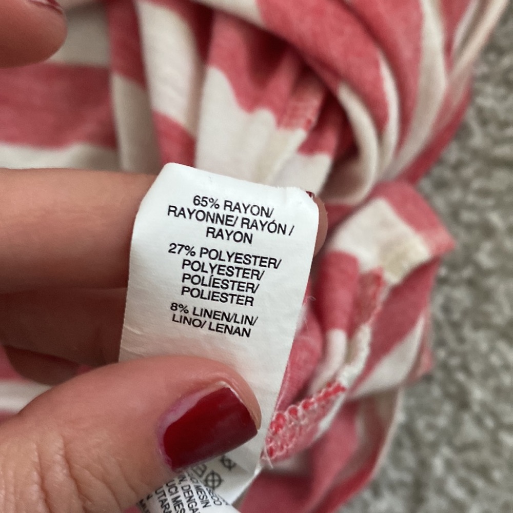 LUCKY BRAND Red & White Stripe Front Pocket Thermal Long Sleeve Top - Picture 14 of 14